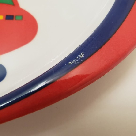 Vintage Melamine Childs Plate Divided Dish Train Plane Car Some Marks See Photos - Picture 5 of 8